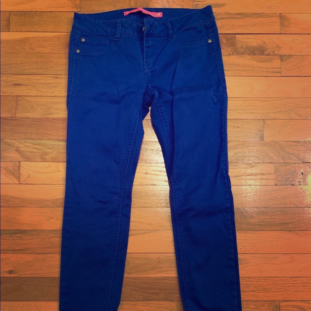 Electric blue jeans